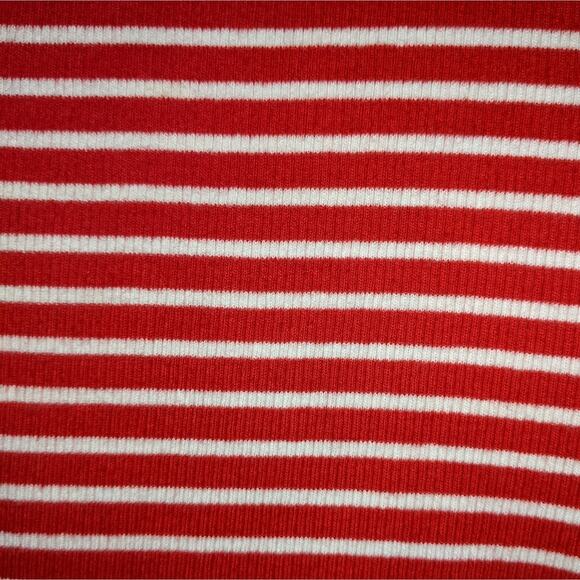 Zara Trafaluc Red & White Stripes Ribbed Crop Tank Top S - Picture 6 of 10
